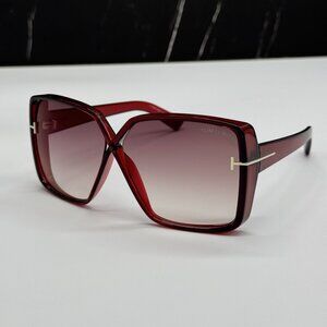 NEW TOM FORD YVONNE TF1117 66G SUNGLASSES RED WOMEN EYEWEAR FT1117 66G
